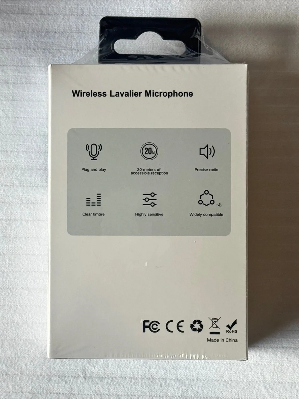 Wireless Black Lavalier‎ Microphone for Cell Phones